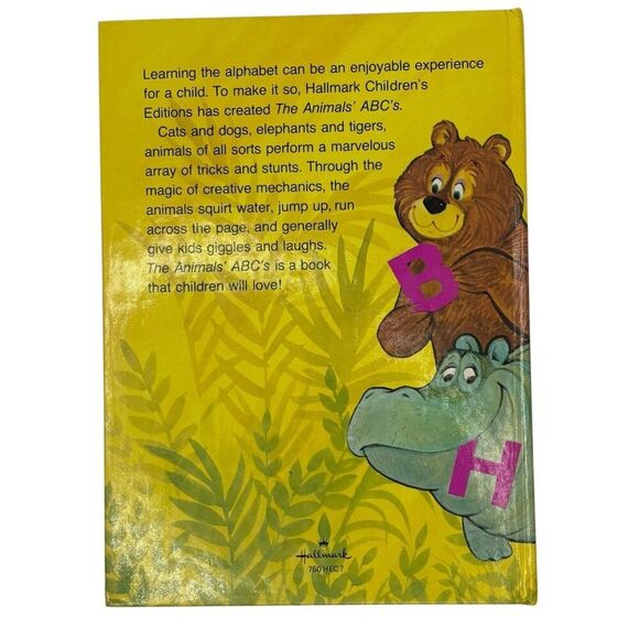 Vintage Hallmark Cards Pop-up Children's Book THE ANIMALS ABCs - Picture 7 of 7